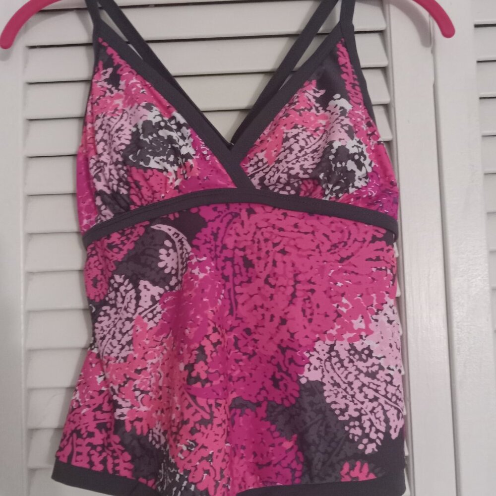 Free Country tankini top Size S floral pattern